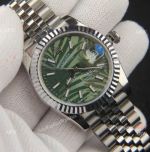 Copy Rolex Datejust 36 Stainless Steel Green Palm Dial Jubilee Strap